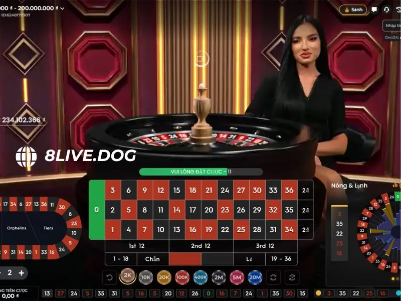 Roulette 8live là trò chơi cá cược nổi tiếng trên thị trường