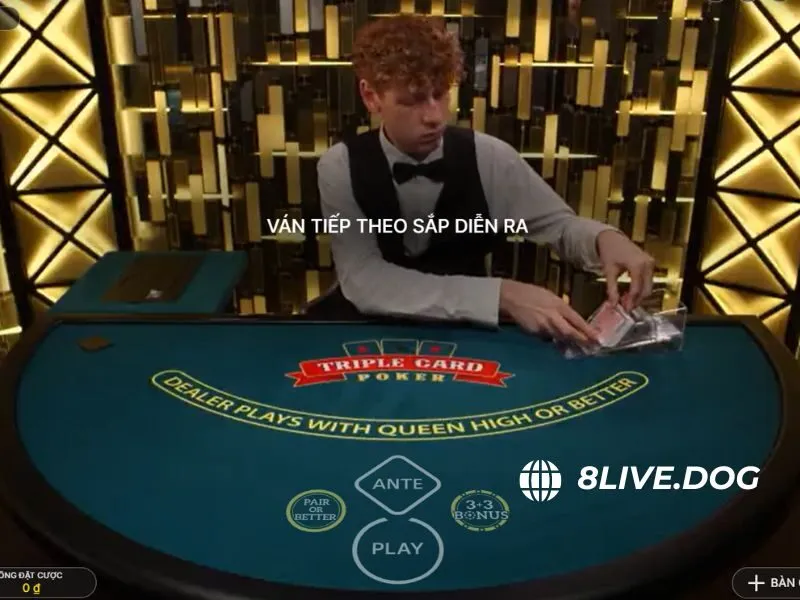 Three Card Poker 8live còn có tên gọi khác là Poker 3 lá