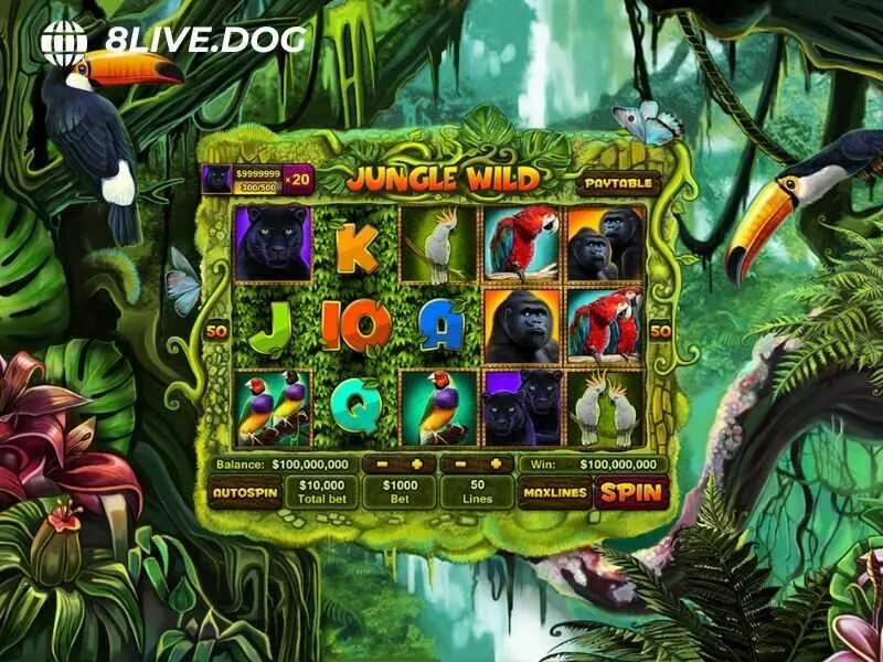 Jungle Wild là tựa game thuộc thể loại Slot hấp dẫn
